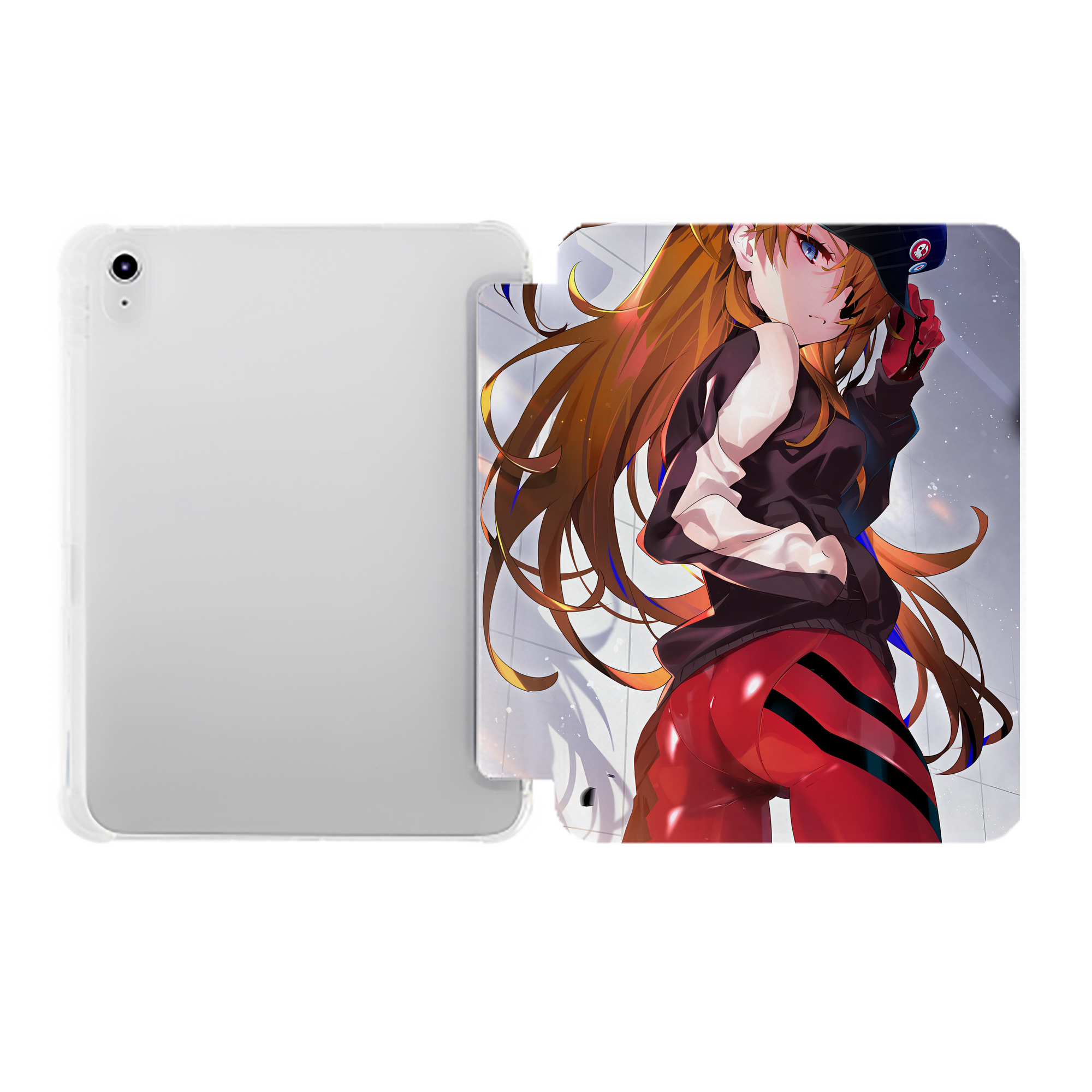 （画像用） EVA 新世紀エヴァンゲリオン IPad ケース ペン収納付き 三つ折りスタンド PUレザー×シリコン 対応機種9.5/10.5/10.9インチ